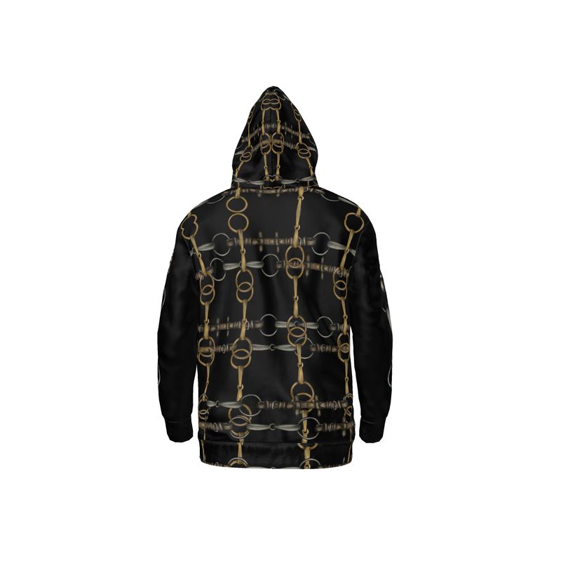 Equestrian Random Bit Motif Hoodie, Horse Fashion,