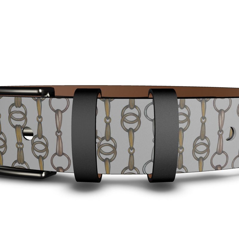 Gold Bit Show Leather Belt