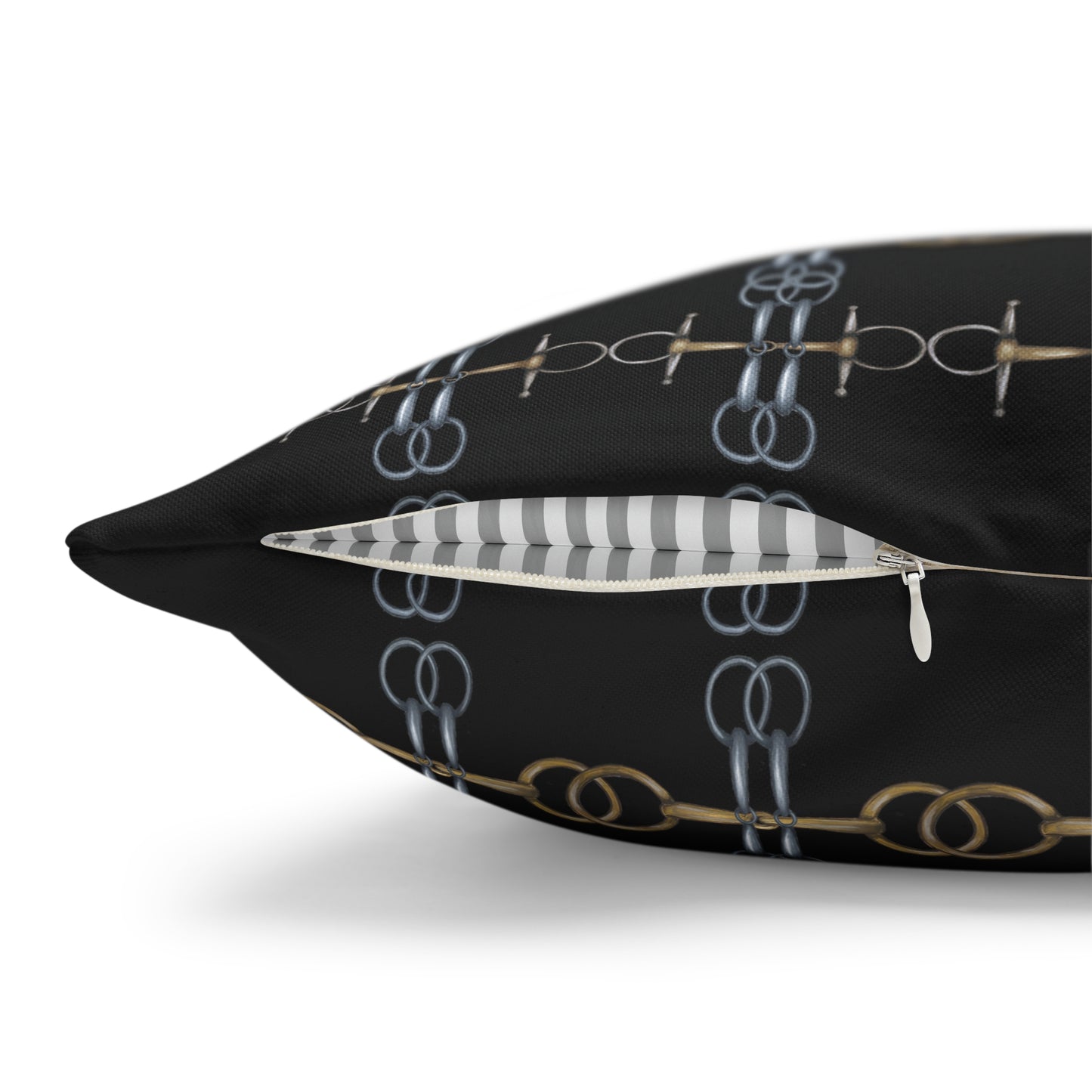 Black Bit Motif Double Sided Pillow Case