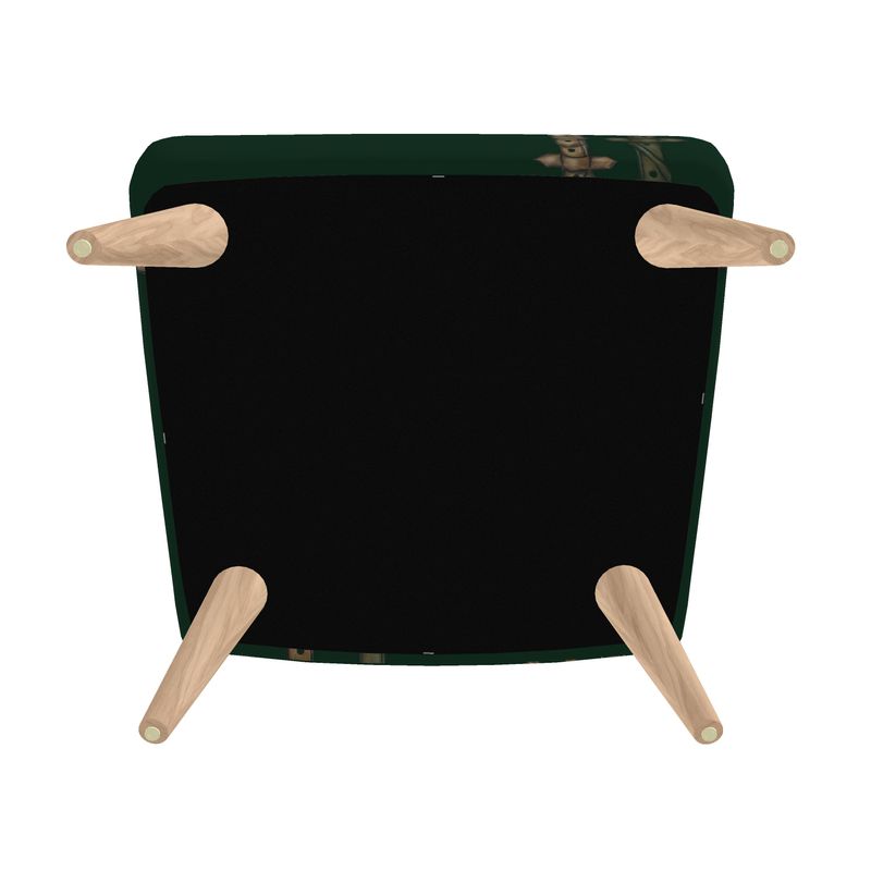 Hunter Green Bit Motif Chair