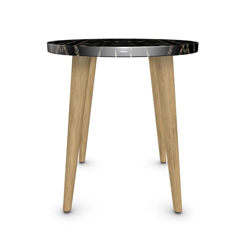 Geometric Equestrian Round Bit Motif Side Table