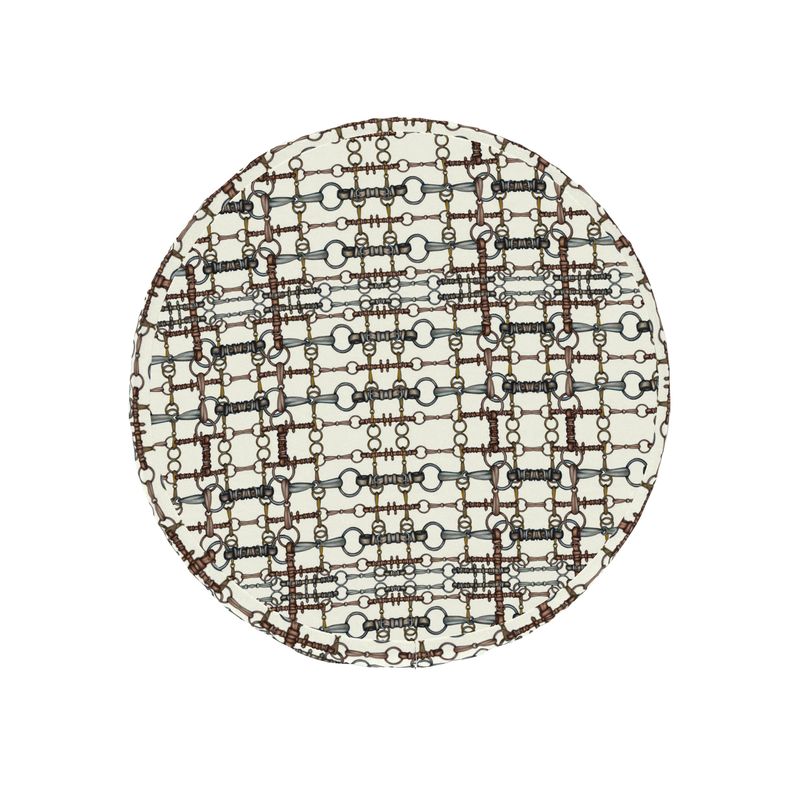 Ivory Bit Motif Bean Bag Chair