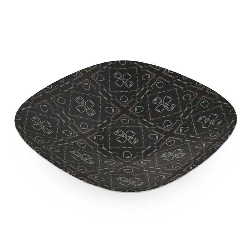 Equestrian Black Bit Motif Ornamental Bowl