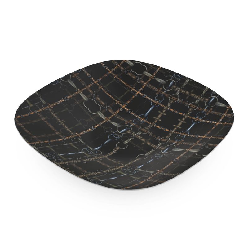 Black Bit Motif Ornamental Bowl