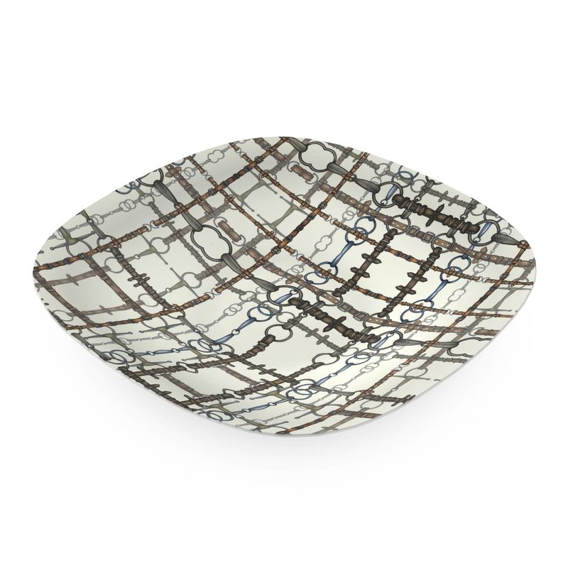 Ivory Equestrian Bit Motif Ornamental Bowl