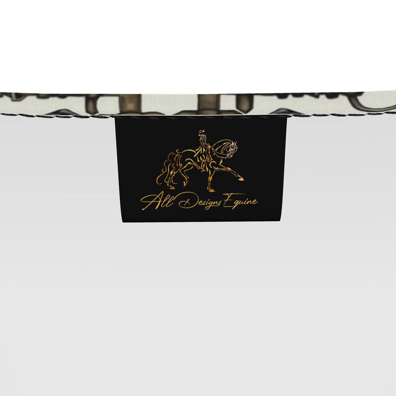 Ivory Geometric Bit Motif Directors Chair