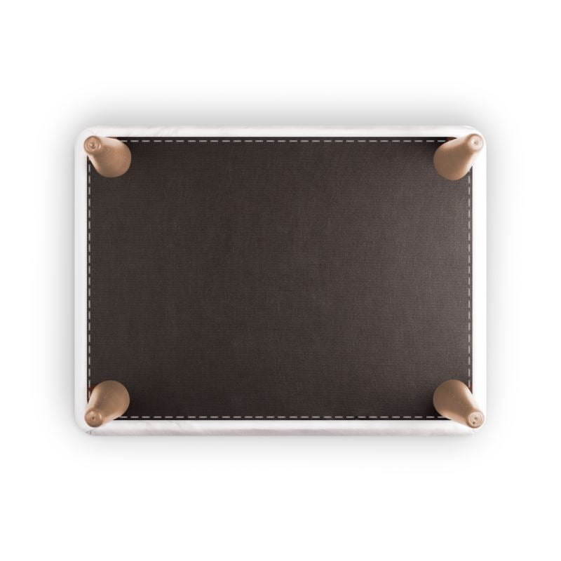 Black Minimalistic Bit Motif Footstool