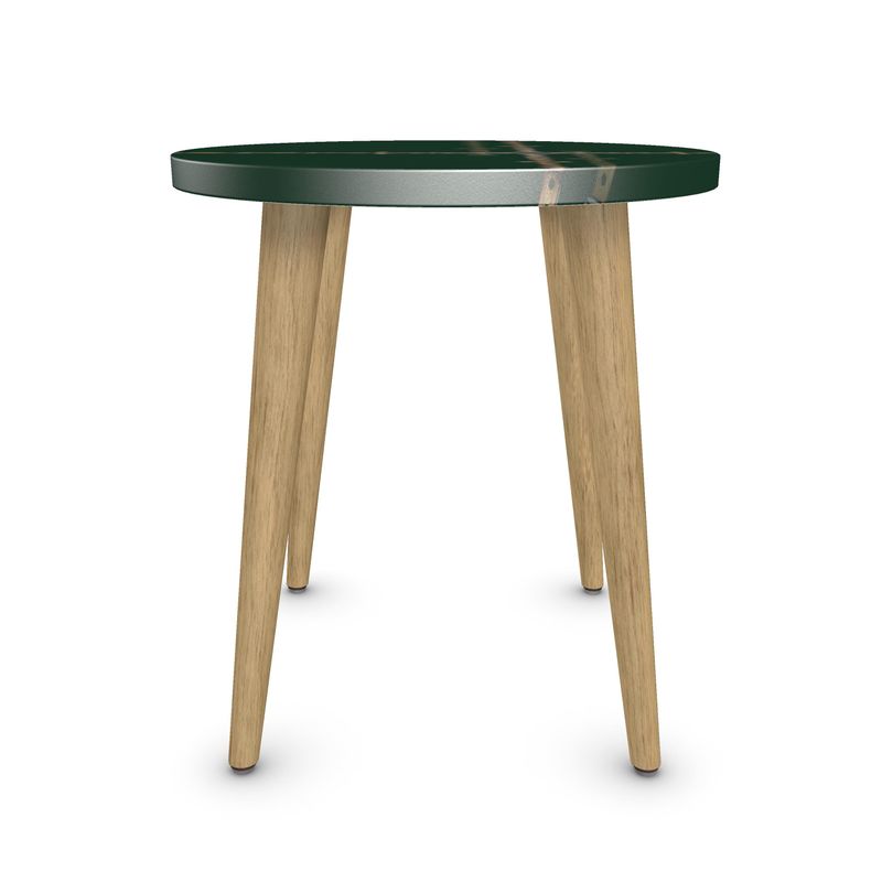 Hunter Green Bit Motif Round Side Table
