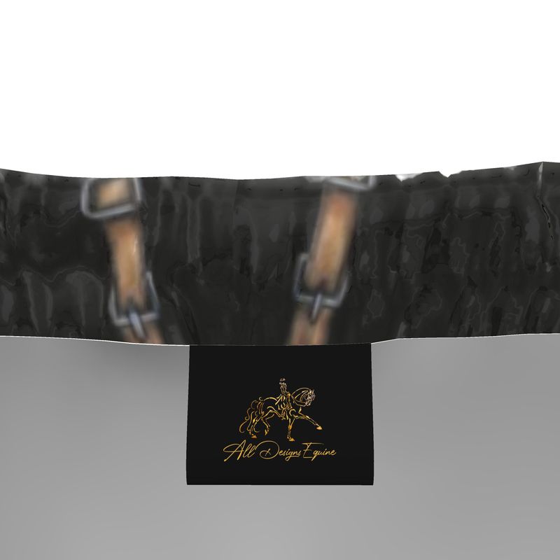 Black Equestrian Bit Pattern Joggers