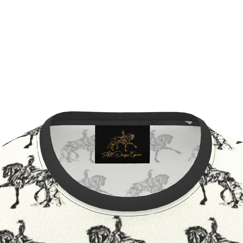 Ivory Piaffe Dressage Horse Motif T Shirt