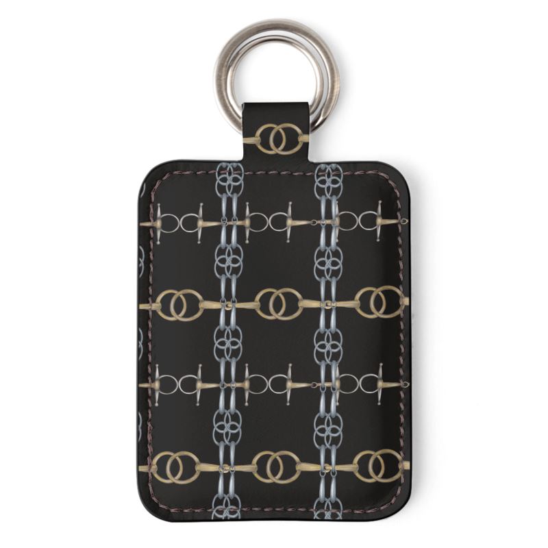 Black Bit Motif Key Ring