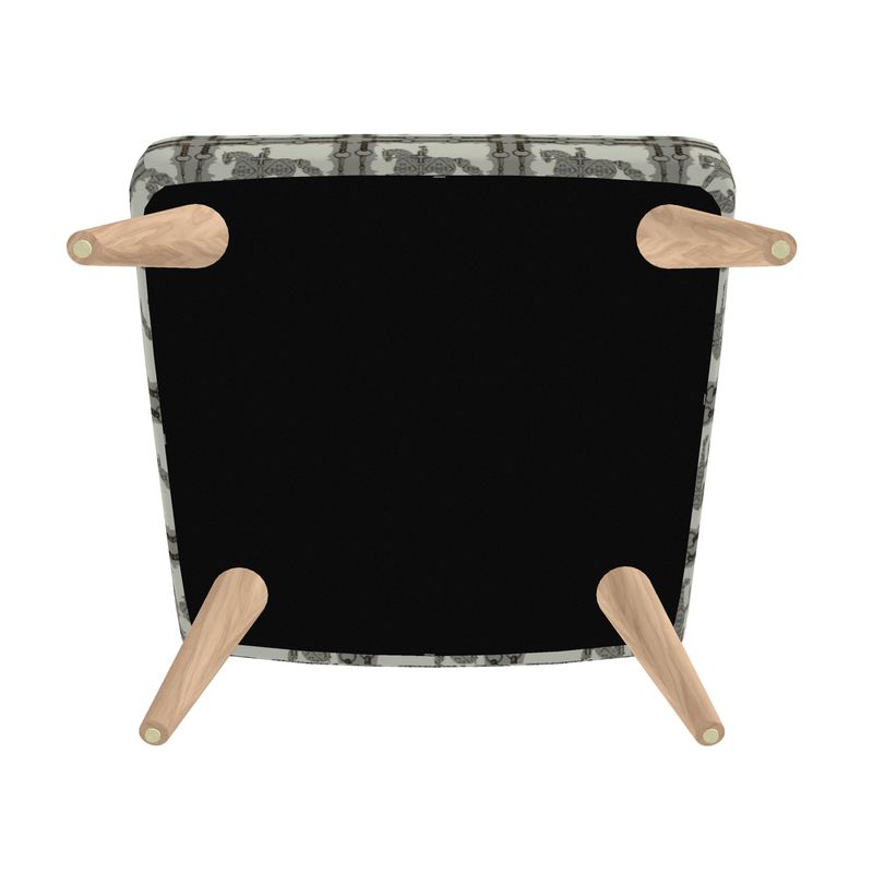 Ivory and Gray Dressage Horse Chair