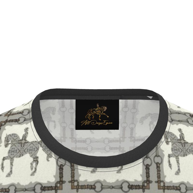 Gray Dressage Horse All Over Printed T Shirt