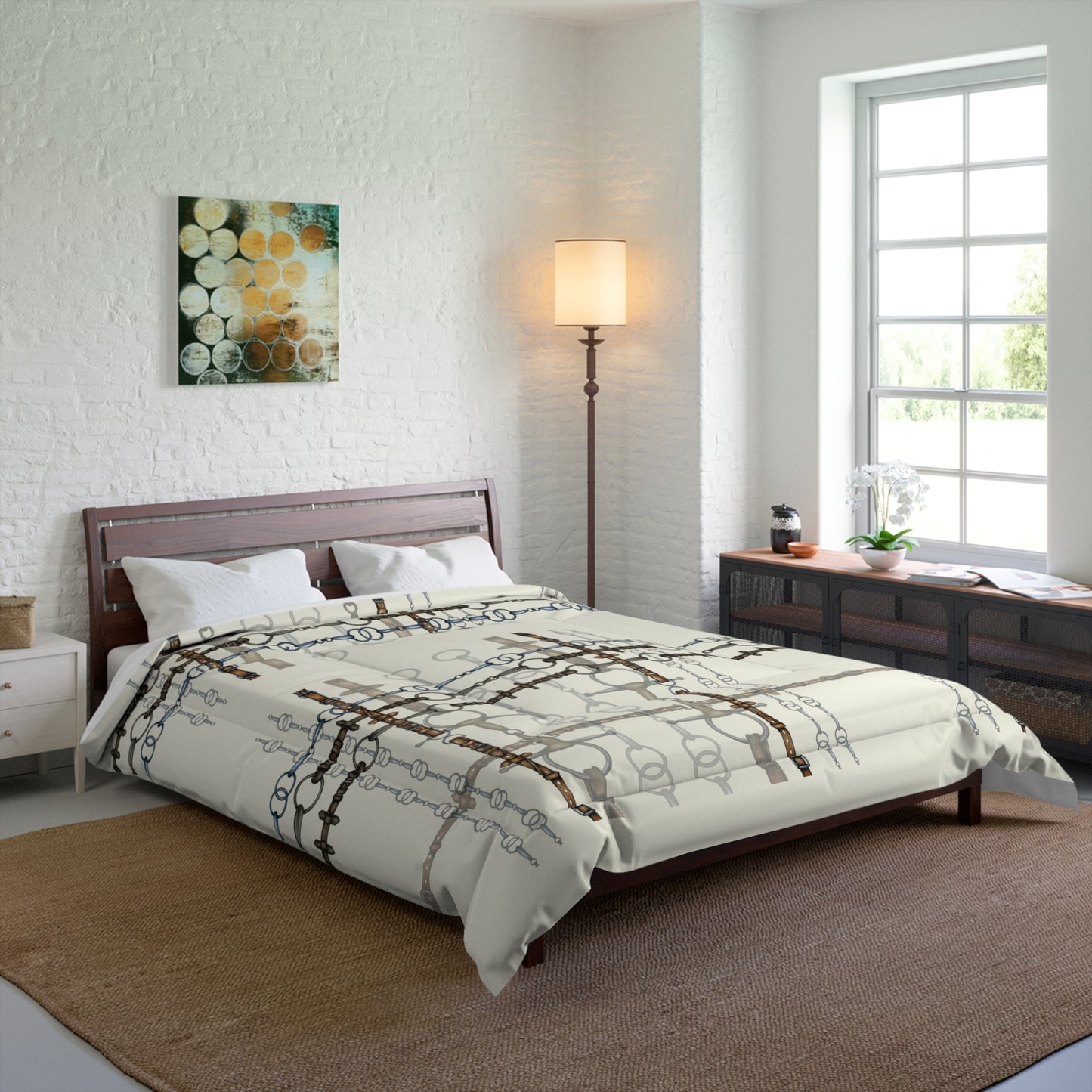 Dressage Snaffle and Reins Equestrian Comforter