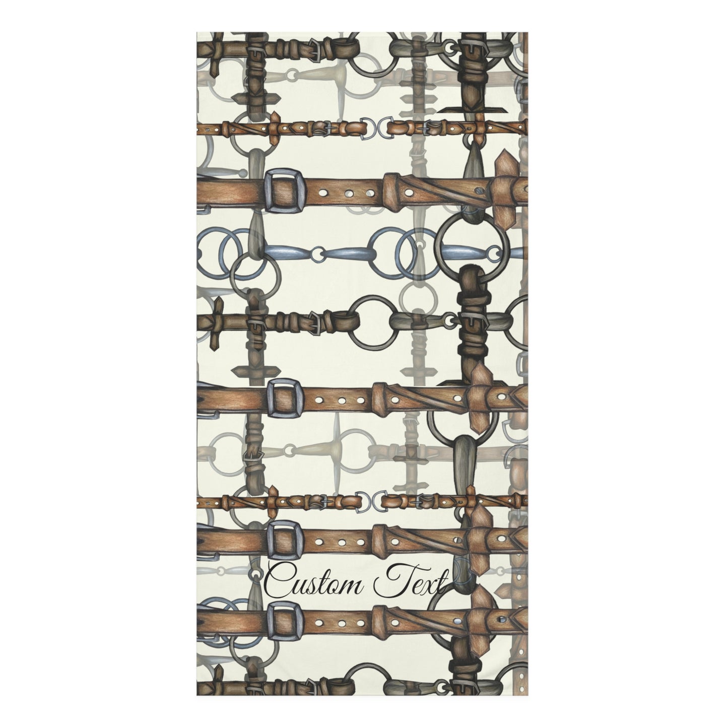 Custom Text Logo Snaffle Bit Premium Towel Design