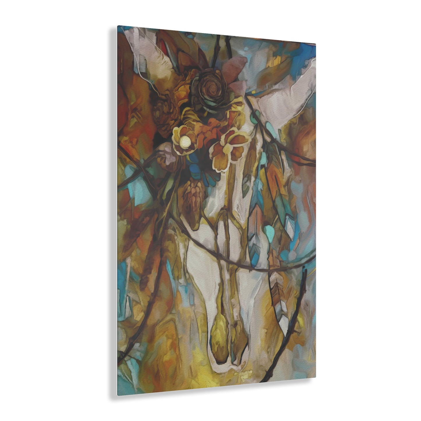 Southwestern Sugar Skull and barbed Wire Art Acrylic Print