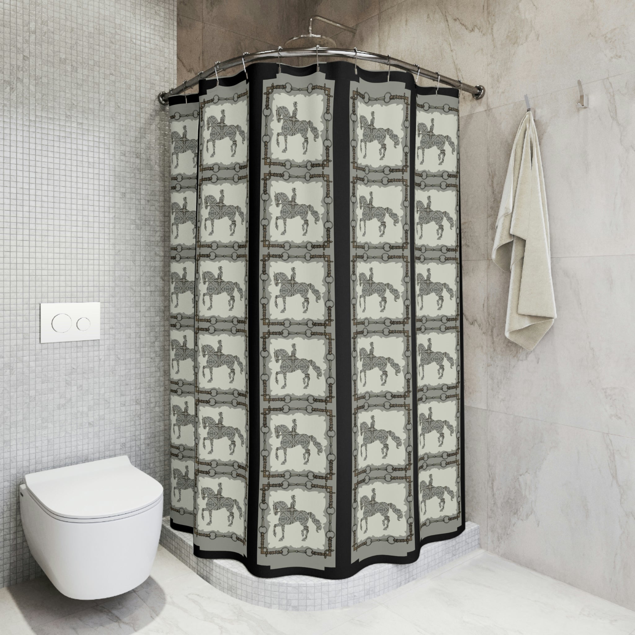 Bit online and Reins Motif Polyester Shower Curtain