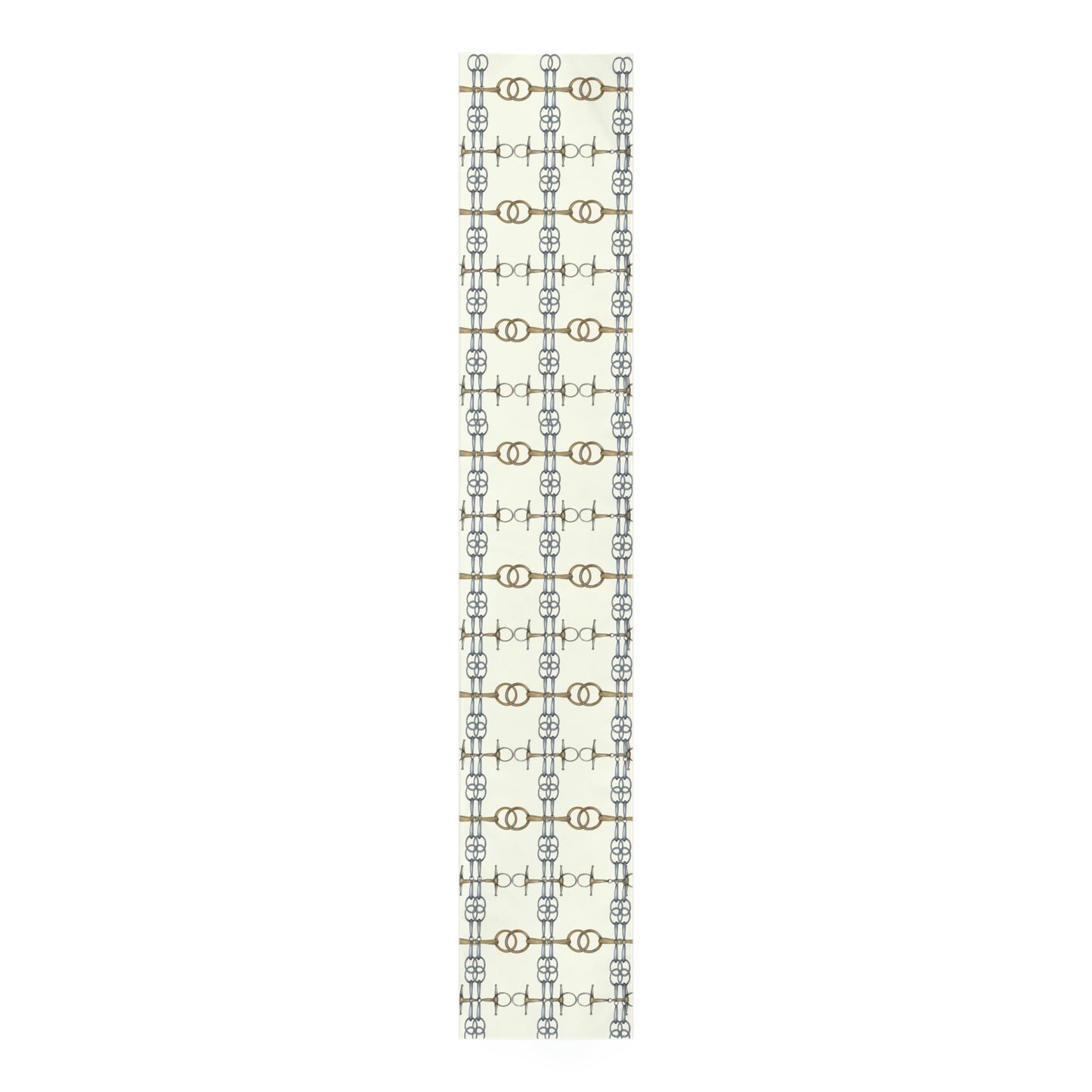 Equestrian Snaffle Bit ivory Table Runner