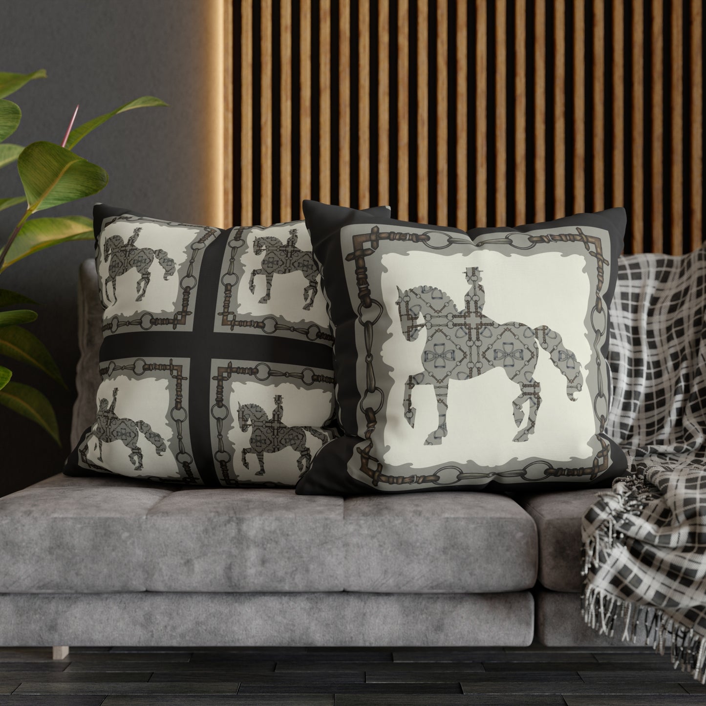 Dressage Bit Motif Pillow Case