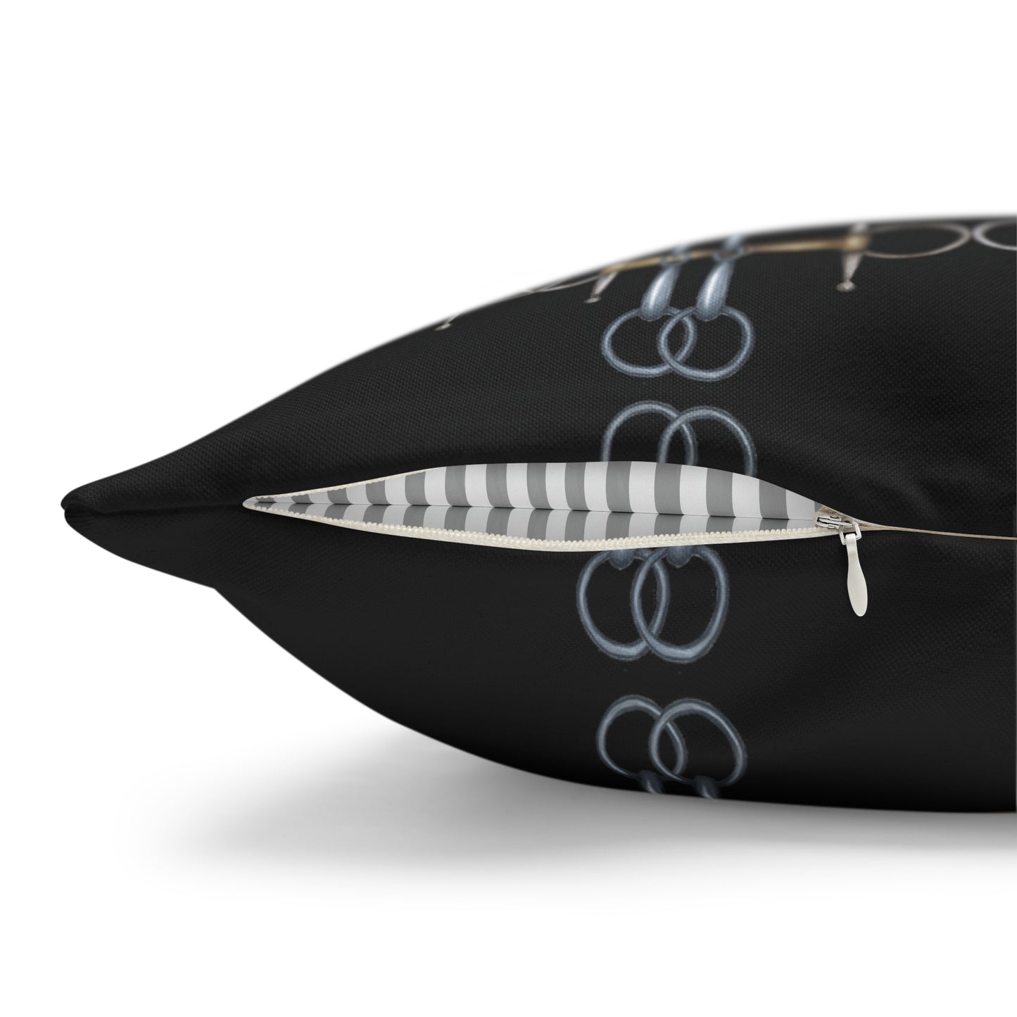 Black Bit Motif Double Sided Pillow Case
