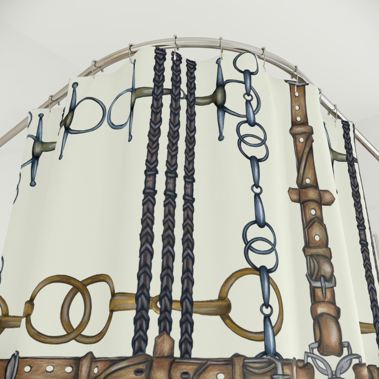 Snaffle bit Polyester Shower Curtain