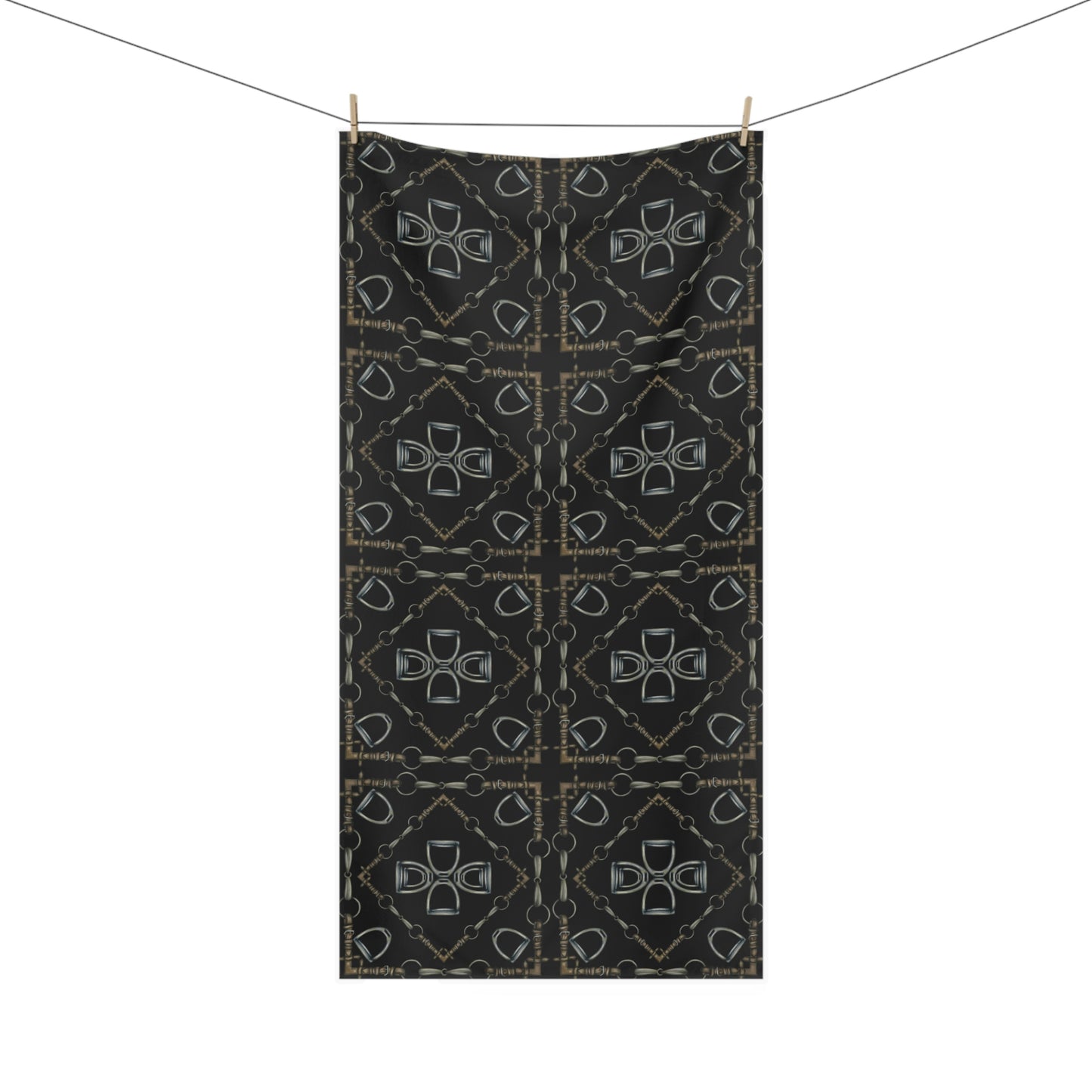 Geometric Bit Motif Luxury Bath Towel