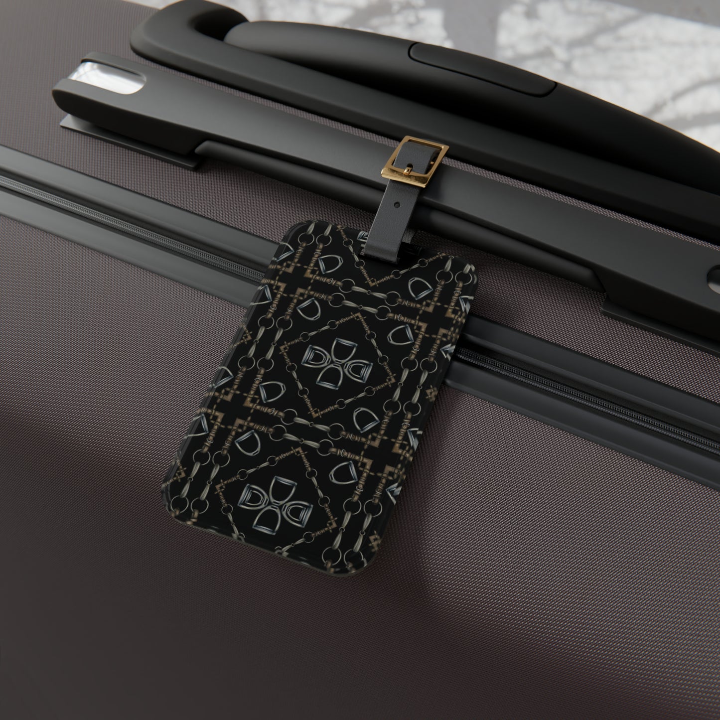 Geometric Bit Pattern Luggage Tag