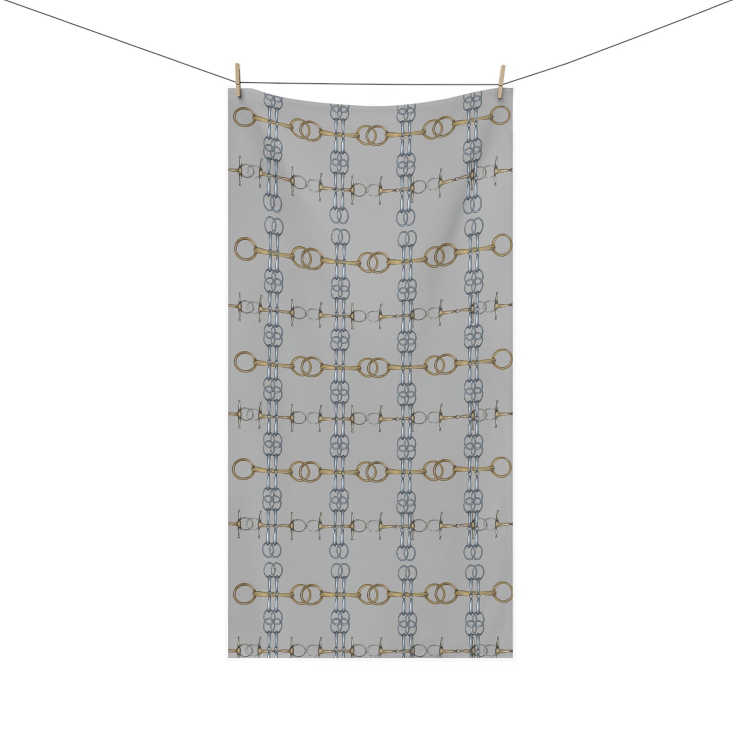 Silver and Gold Bit Luxury Bath Towel