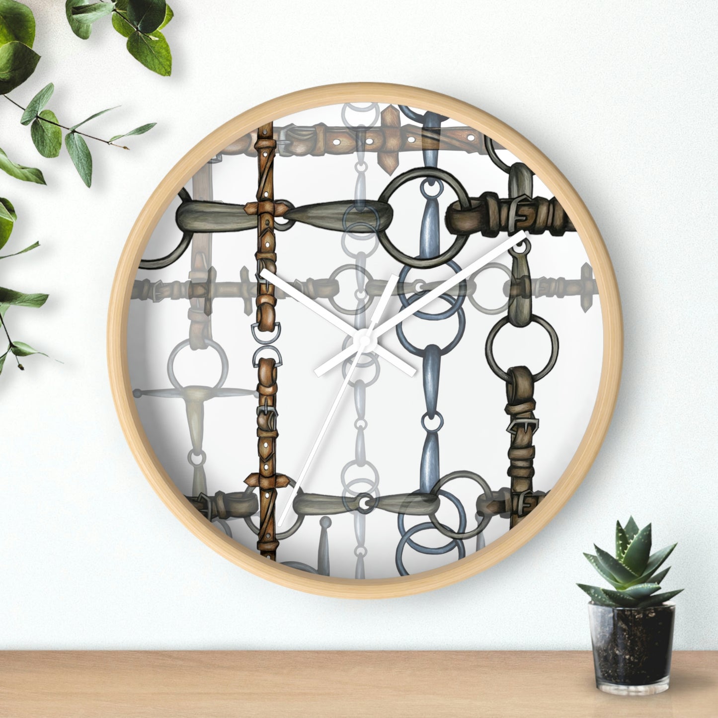 Snaffle Bit Barn Wall Clock - Horse Lovers Gift