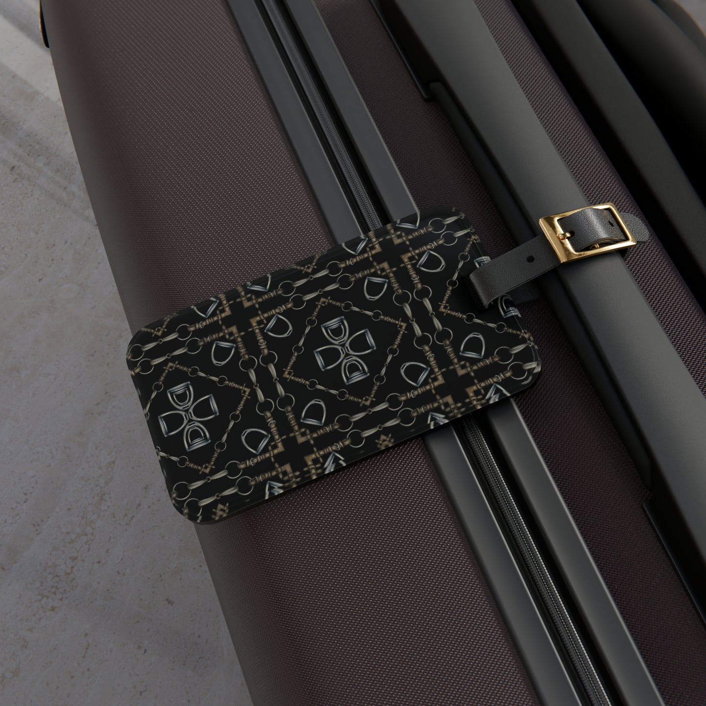 Geometric Bit Pattern Luggage Tag