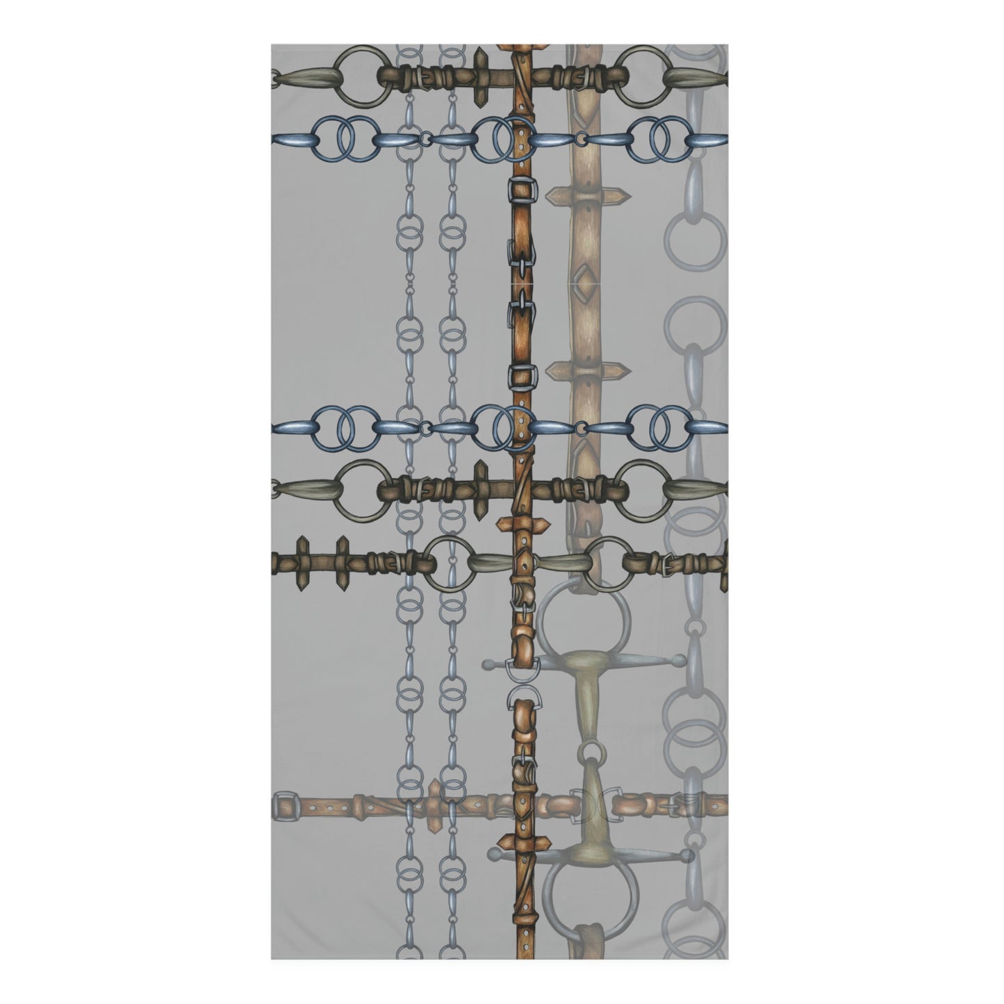 Gray Chaotic Bit Luxury Bath Towel