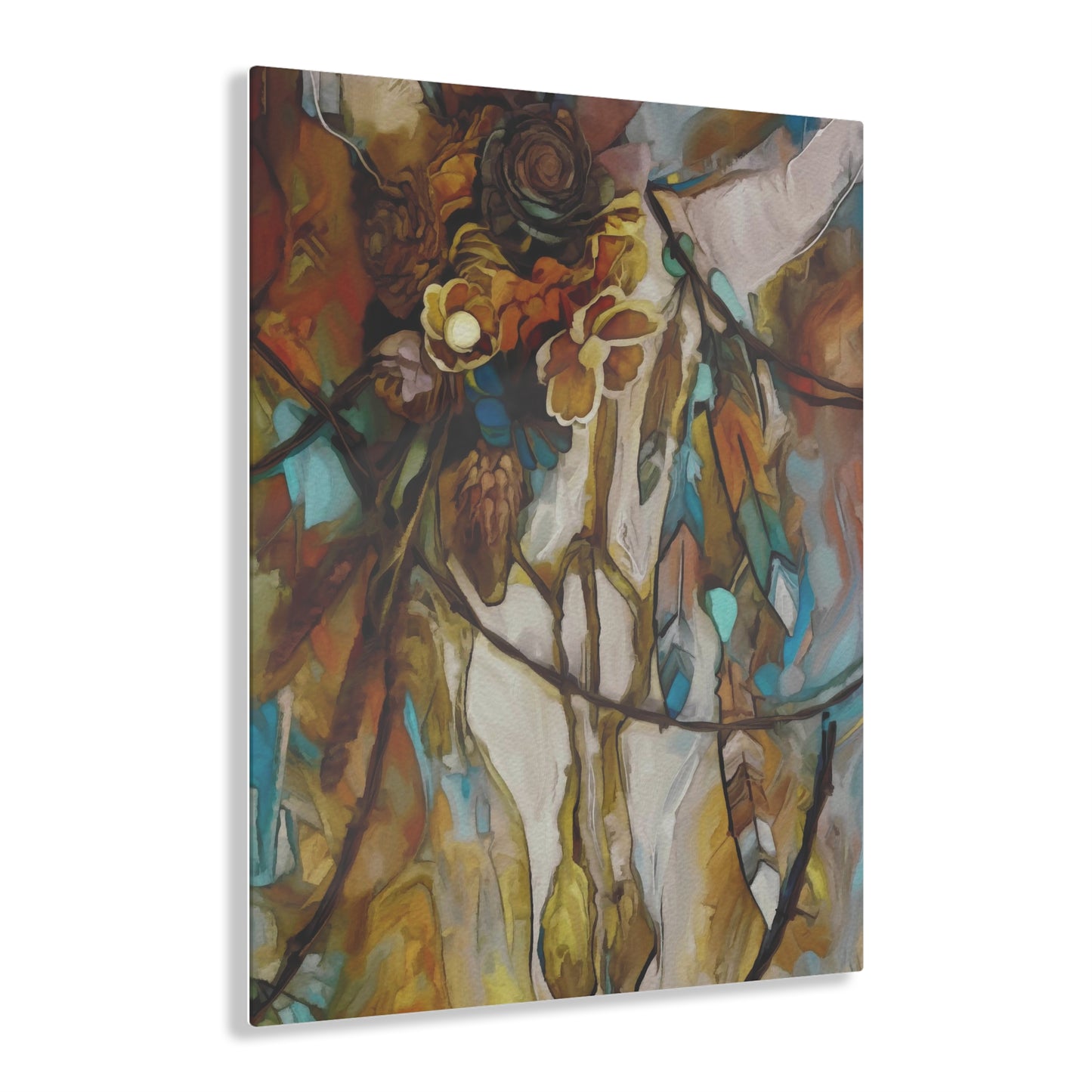 Southwestern Sugar Skull and barbed Wire Art Acrylic Print