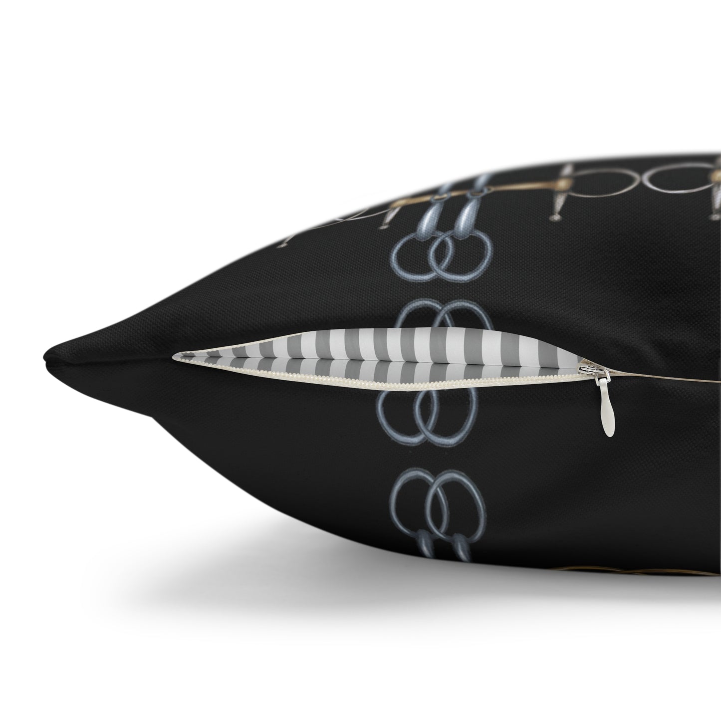 Black Bit Motif Double Sided Pillow Case