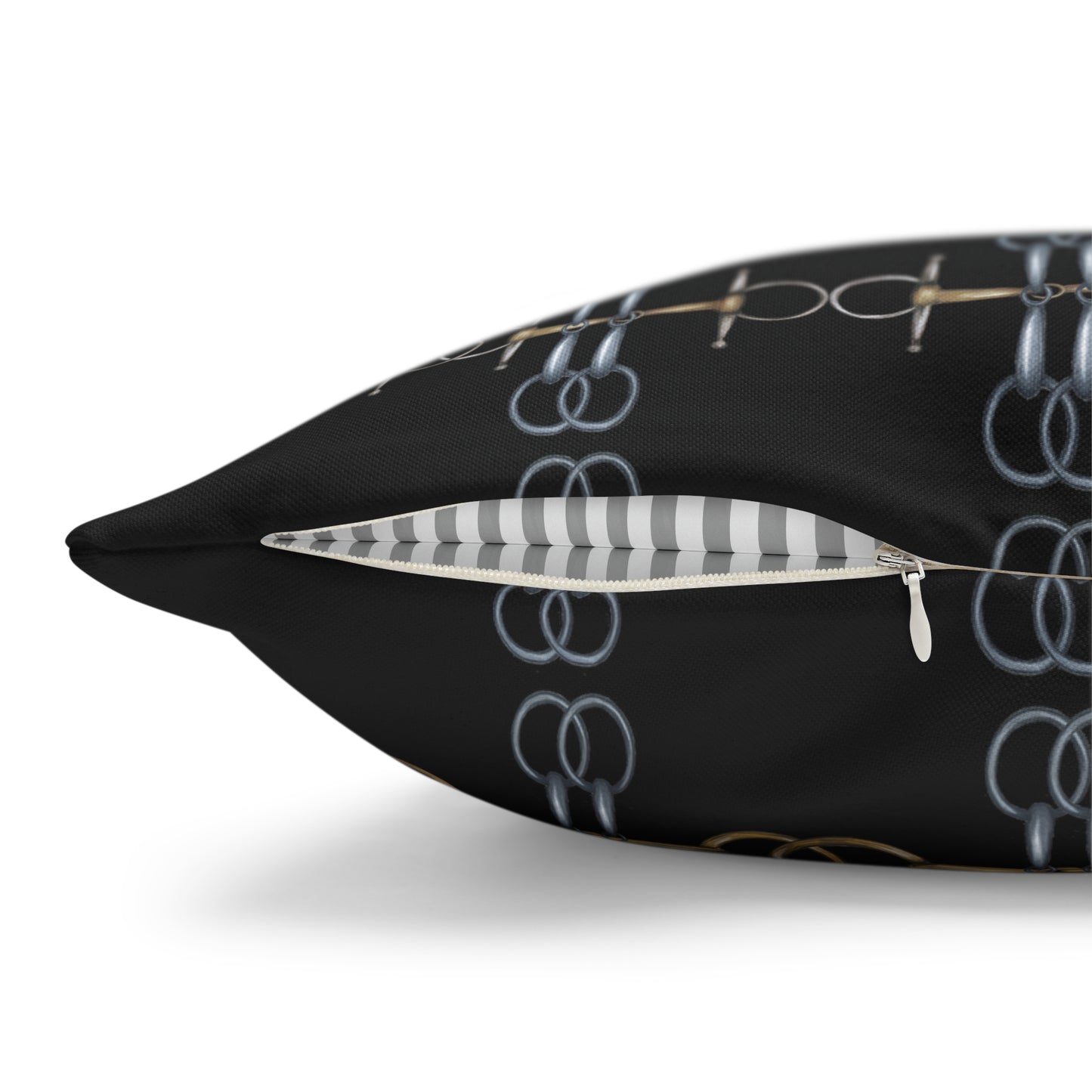 Black Bit Motif Double Sided Pillow Case