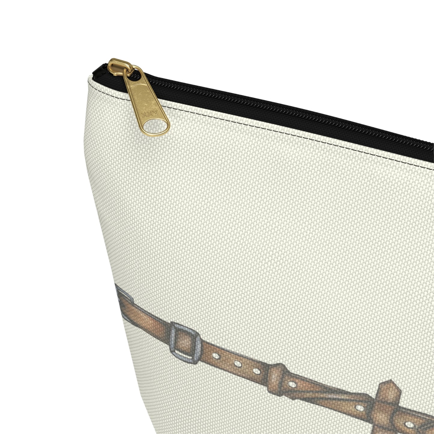 Ivory Minimalistic Equestrian Bit Accessory Pouch/Makeup Bag