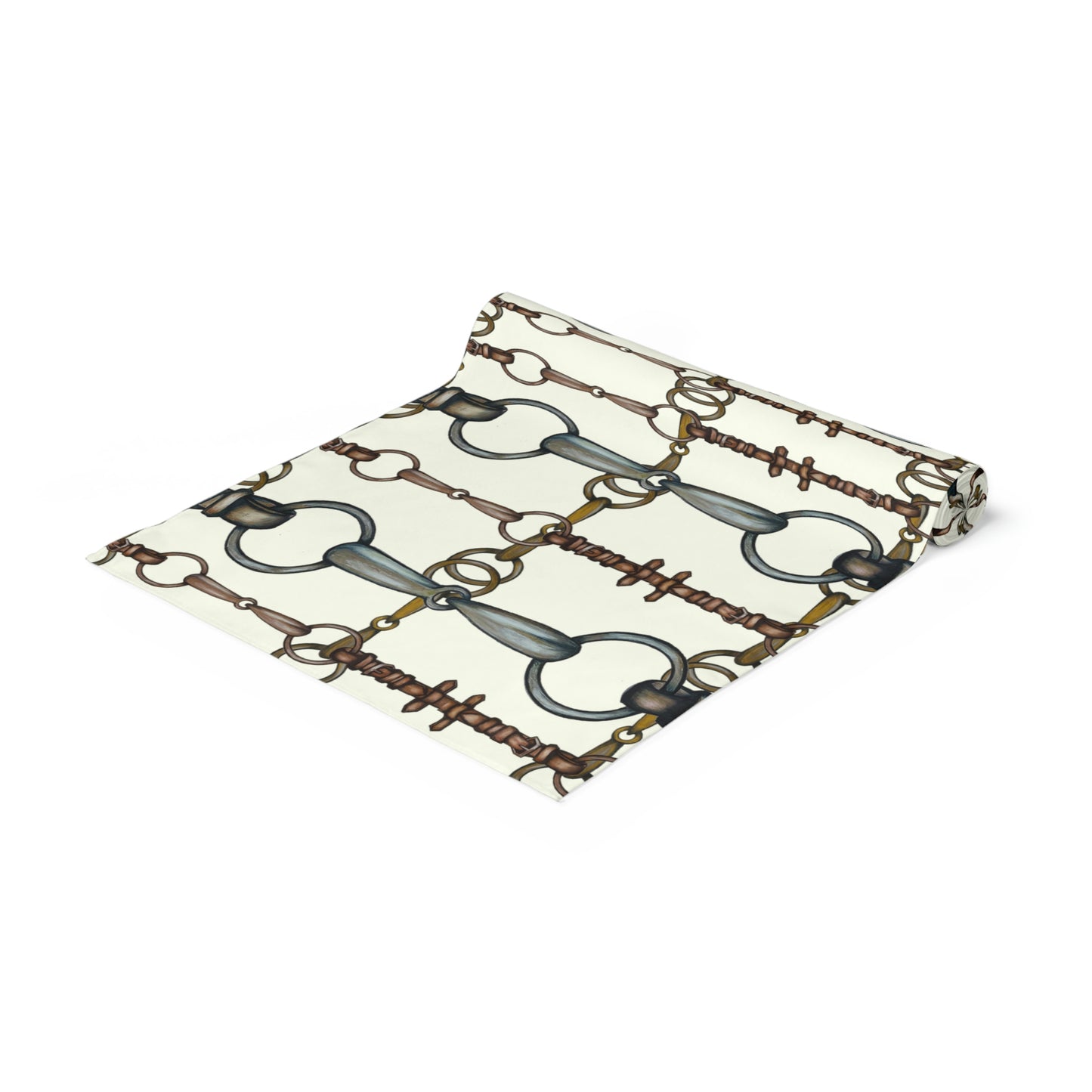 ivory snaffle Bit Tan Table Runner