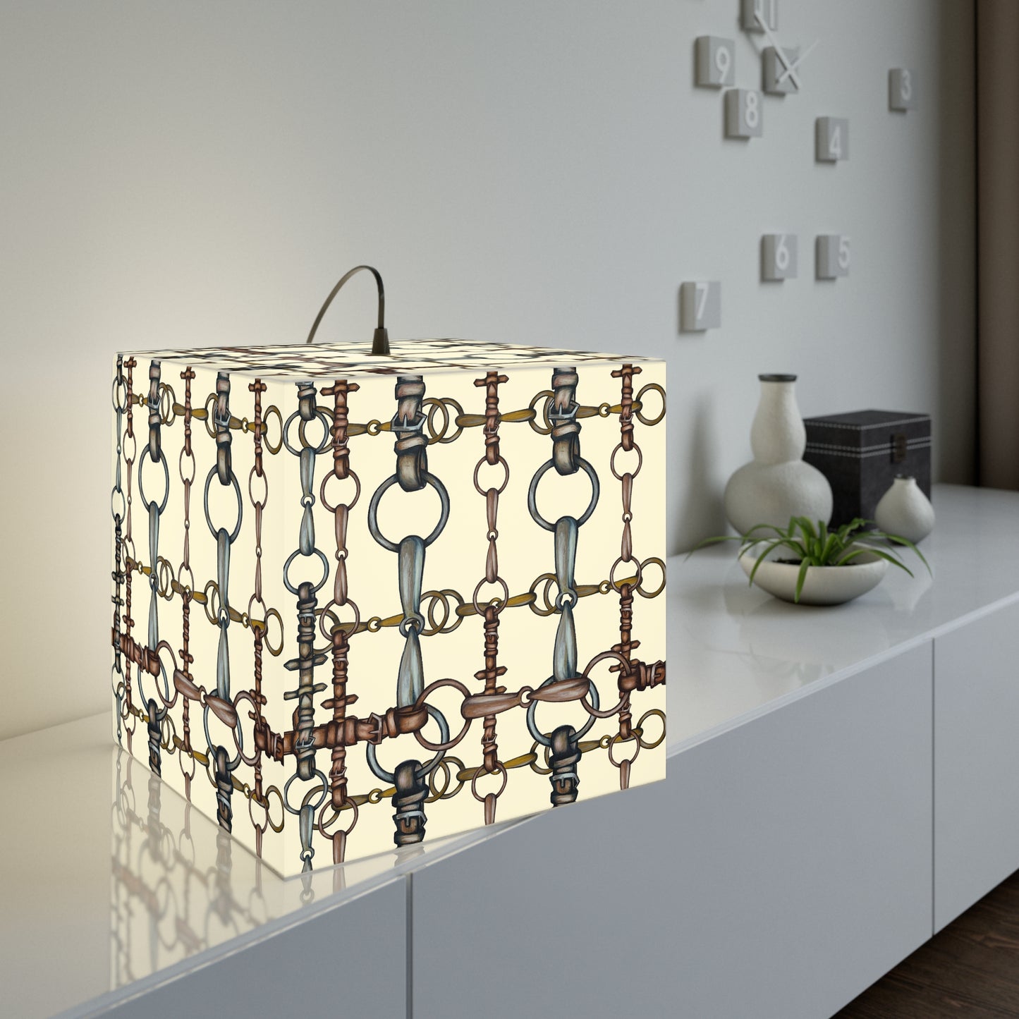 Equestrian Snaffle Bit Motif Personalized Lamp