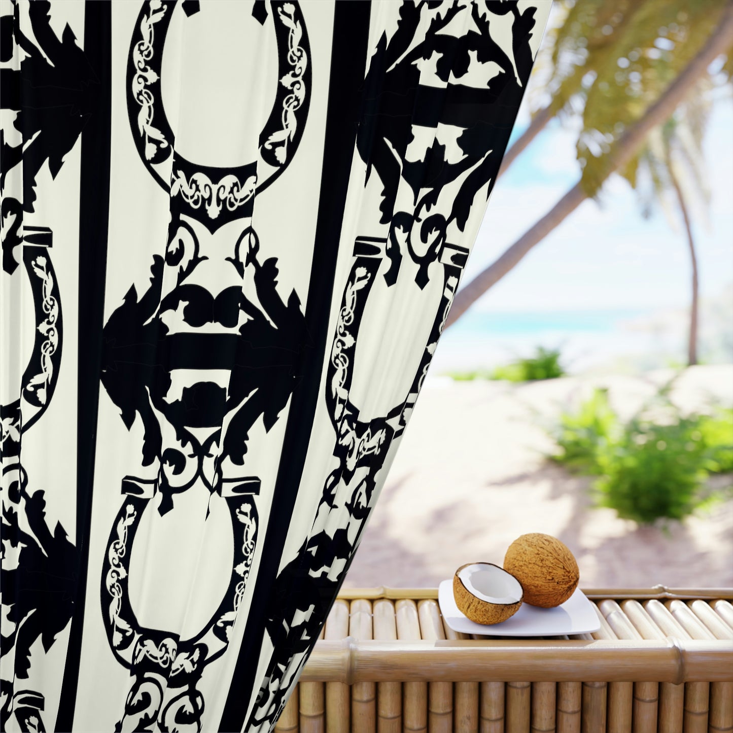 Horse Shoe Equestrian Style Window Curtains (1 Piece)