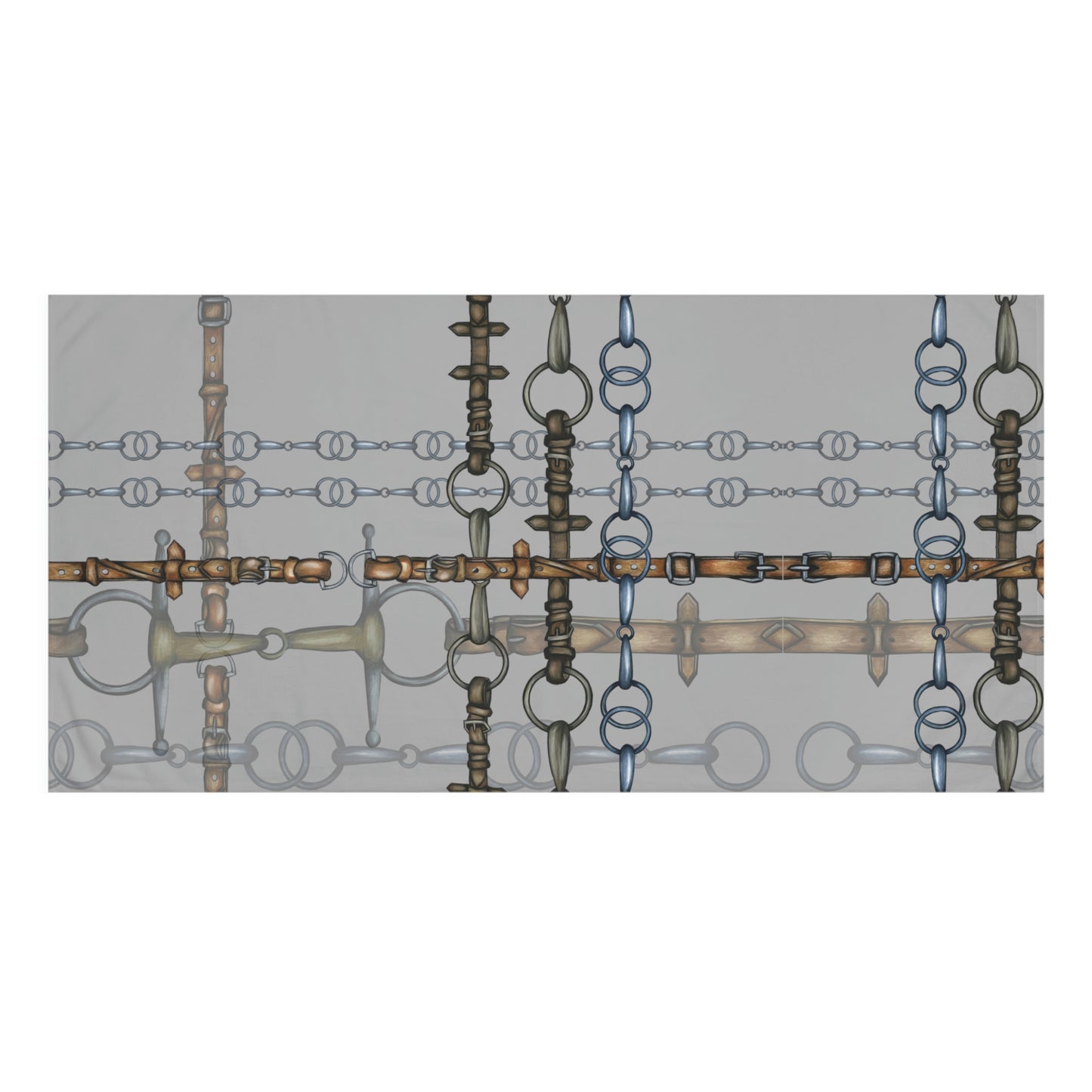 Gray Chaotic Bit Luxury Bath Towel