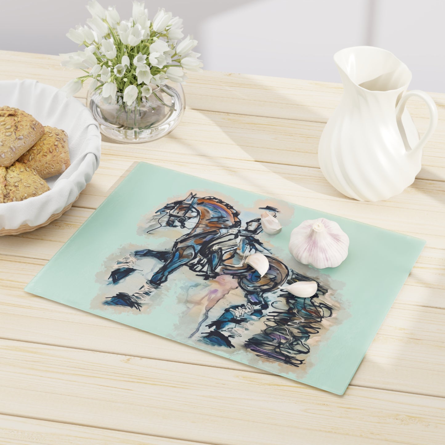 Friesian Piaffe Dressage Cutting Board