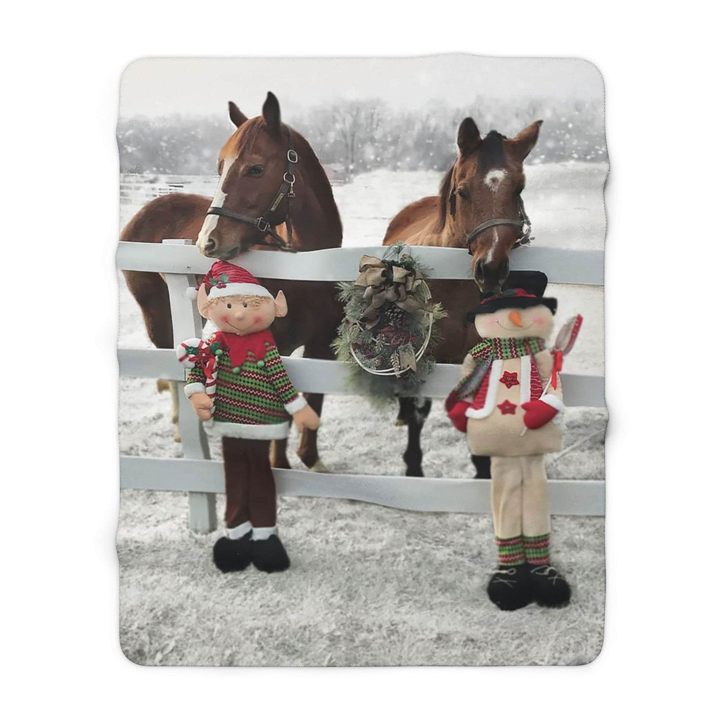 CUSTOM Your Horse/Dog/Cat/Pets Picture and Name on Sherpa Fleece Blanket - Horse Lovers Gift