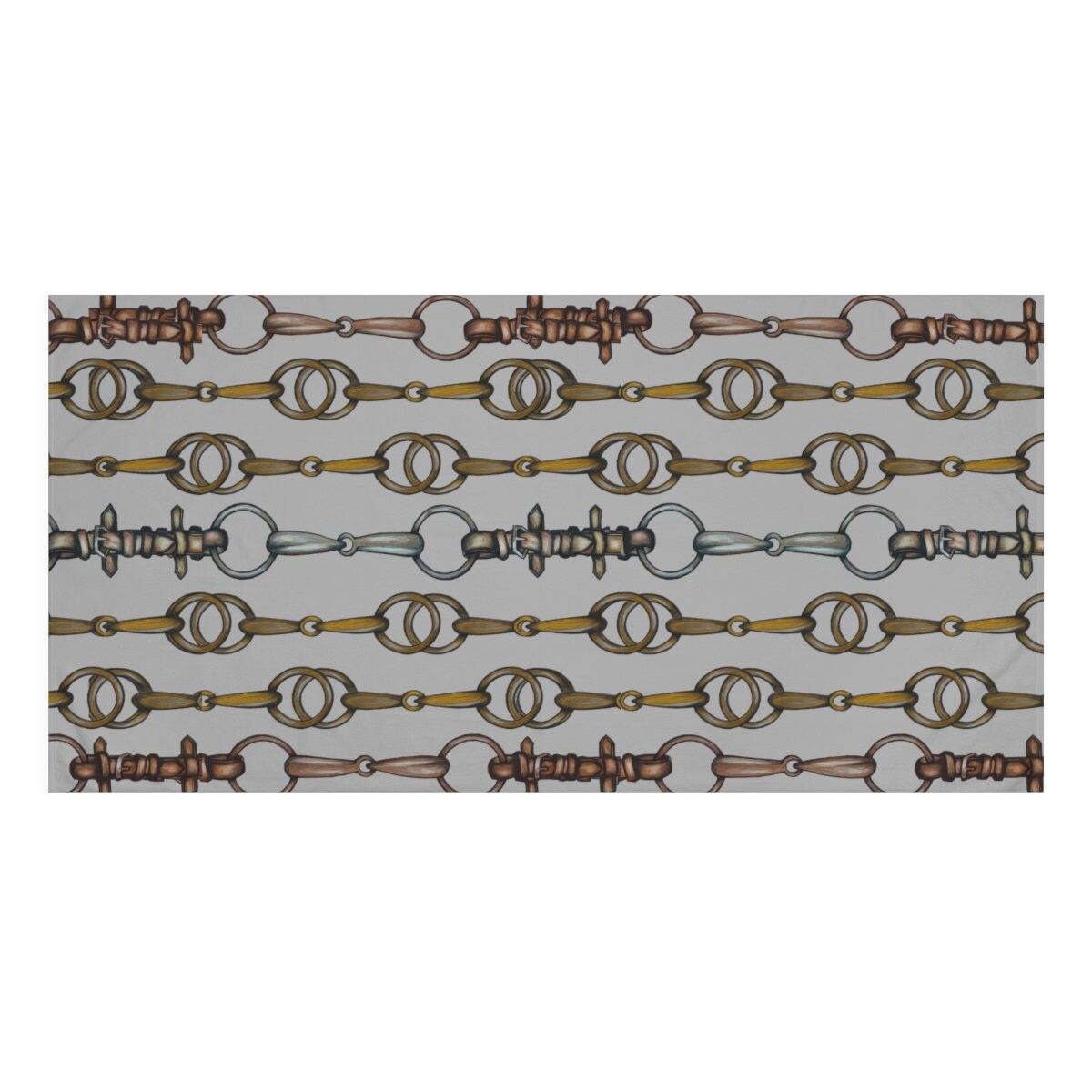 Equestrian Snaffle Bit Cream Premium Towel