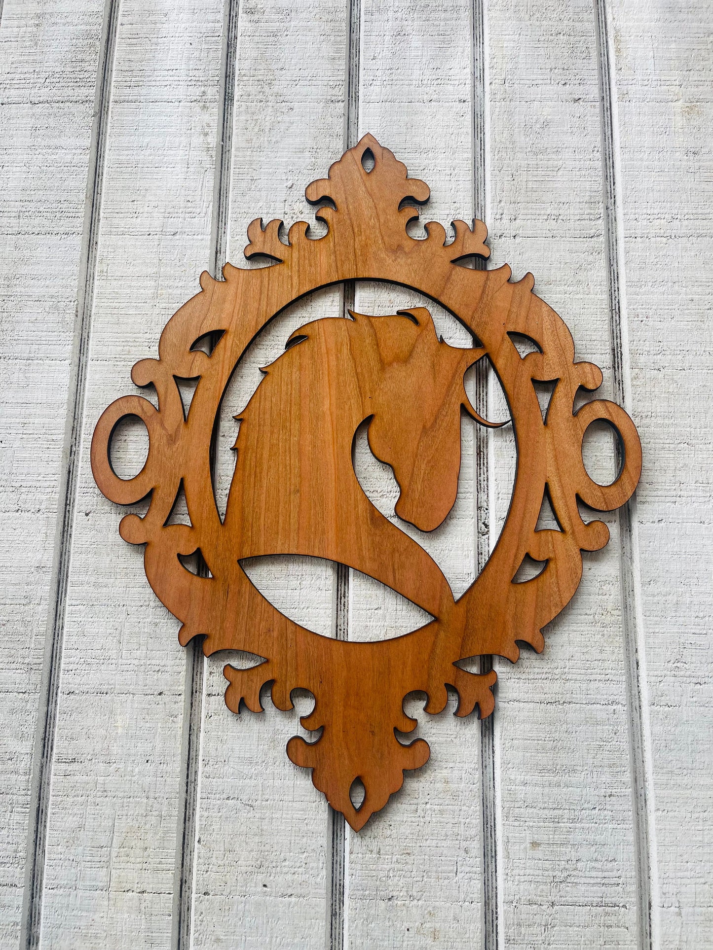 Ornate Dressage Horse Custom Design Cutout - Wooden Craft Supplies & Shapes - Laser Cut Horse Tile Shape BLANK DIY - Farmhouse Wall Decor