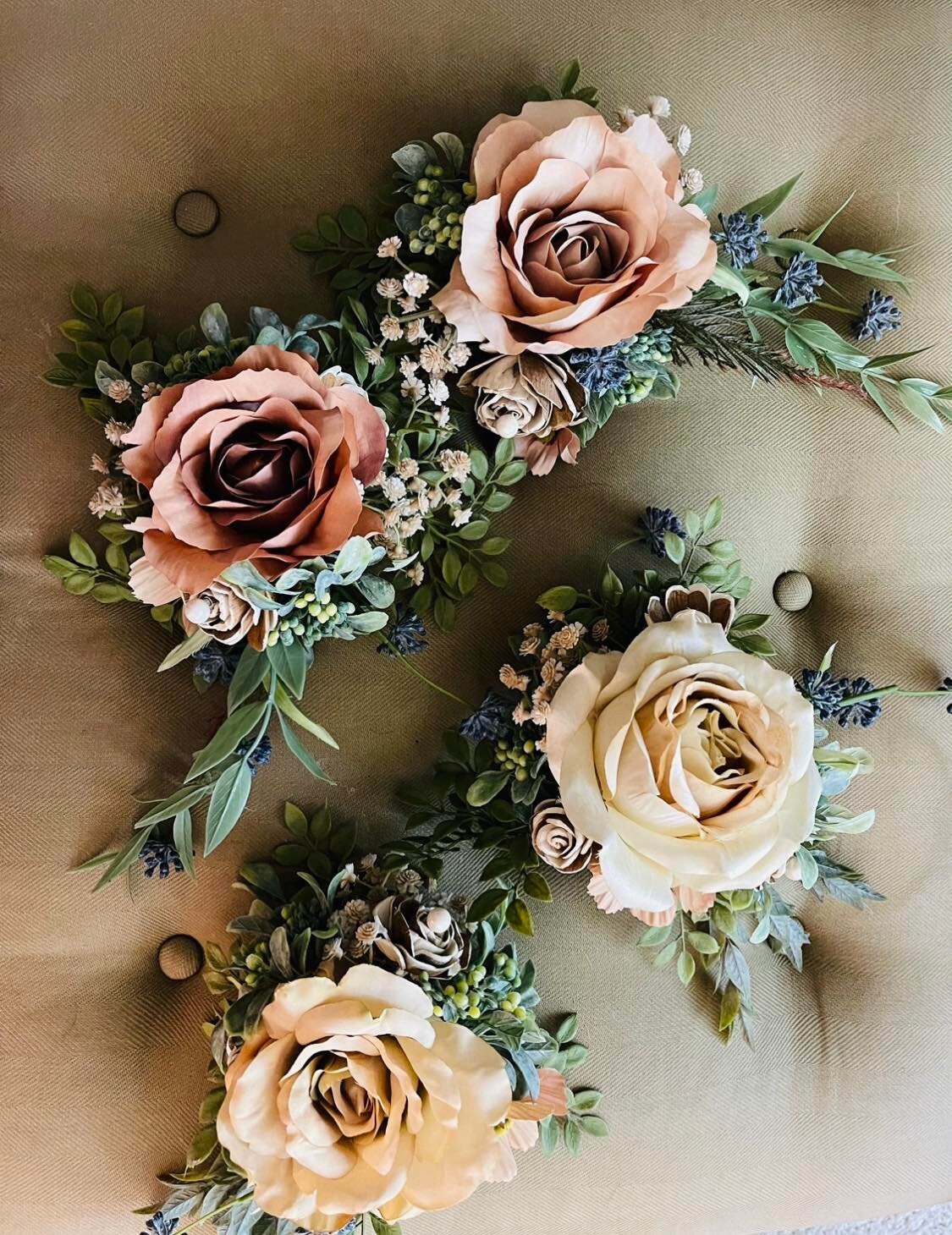 Custom Wedding Floral Cake Toppers - Floral Cake Decoration - Cake Topper Flowers - Tiered Cake Decorations - Rustic Farmhouse Wedding Decor