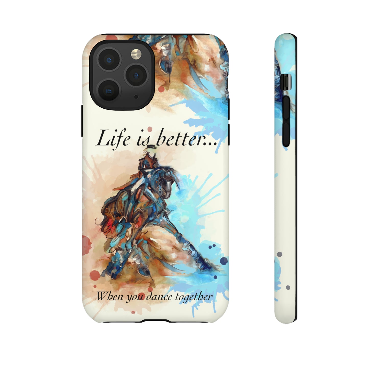 A Dressage Half Pass Artwork Watercolor Horse .Horse Lover Gift Study Tough Case Phone Case.