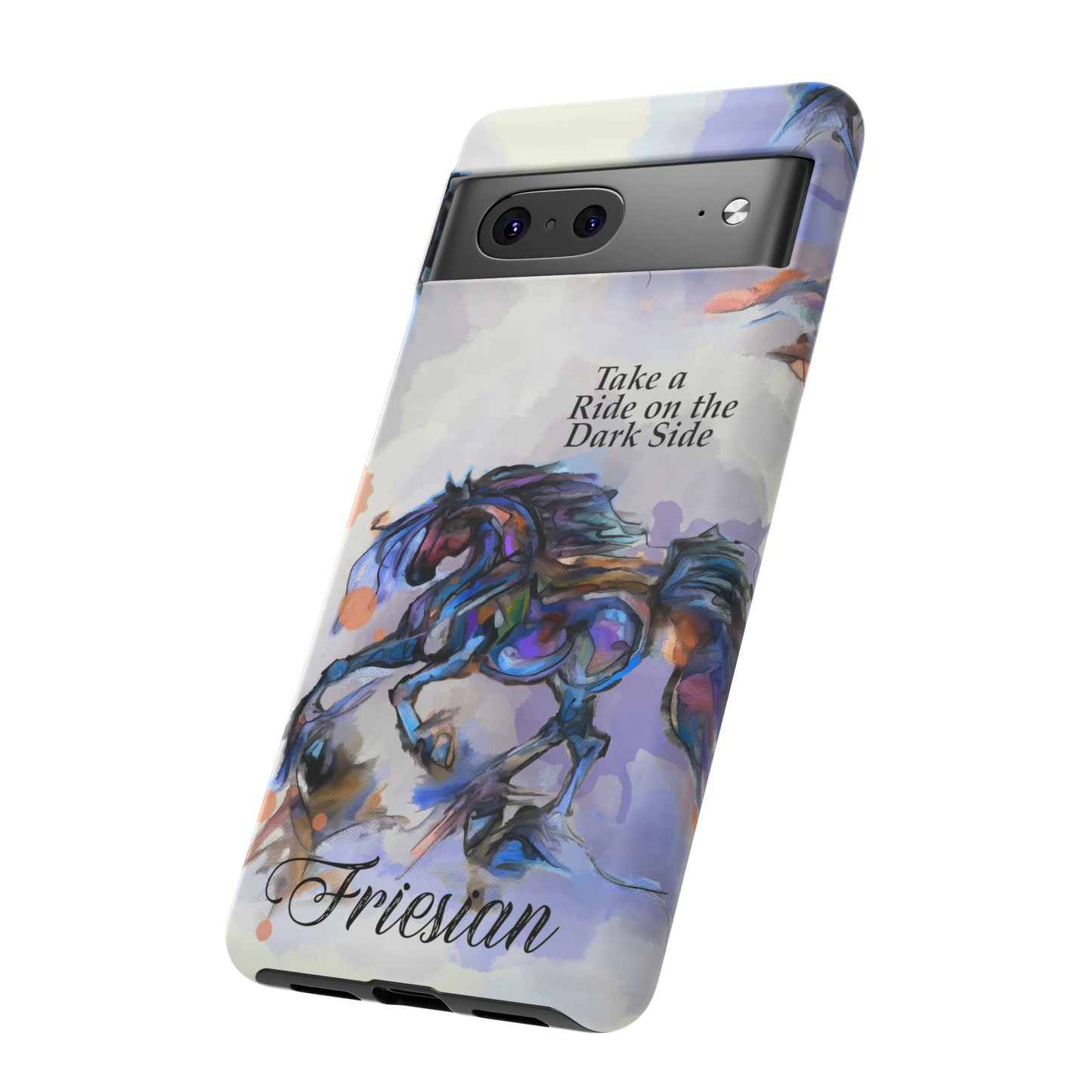 Friesian Artwork Watercolor Horse .Horse Lover Gift Study Tough Case Phone Case.