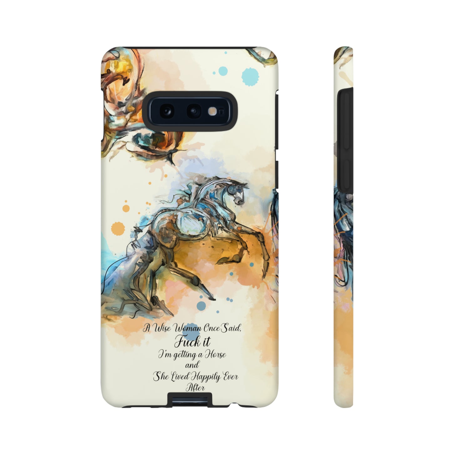 Swearing Watercolor Horse Horse Lover Gift Study Tough Case Phone Case.