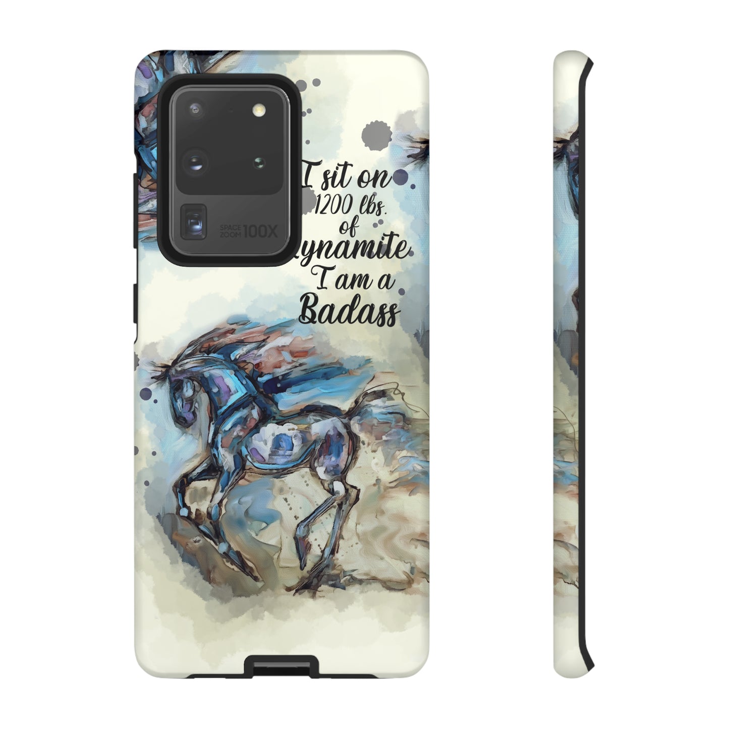 Swearing Equestrian Art .Watercolor Horse Horse Lover Gift Study Tough Case Phone Case.