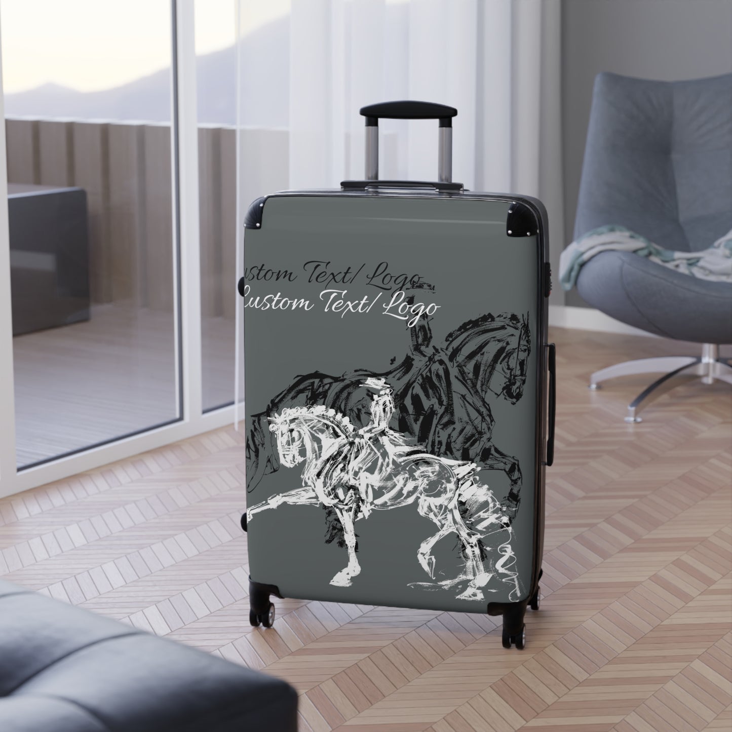 Custom Text/Logo Dressage design Suitcases