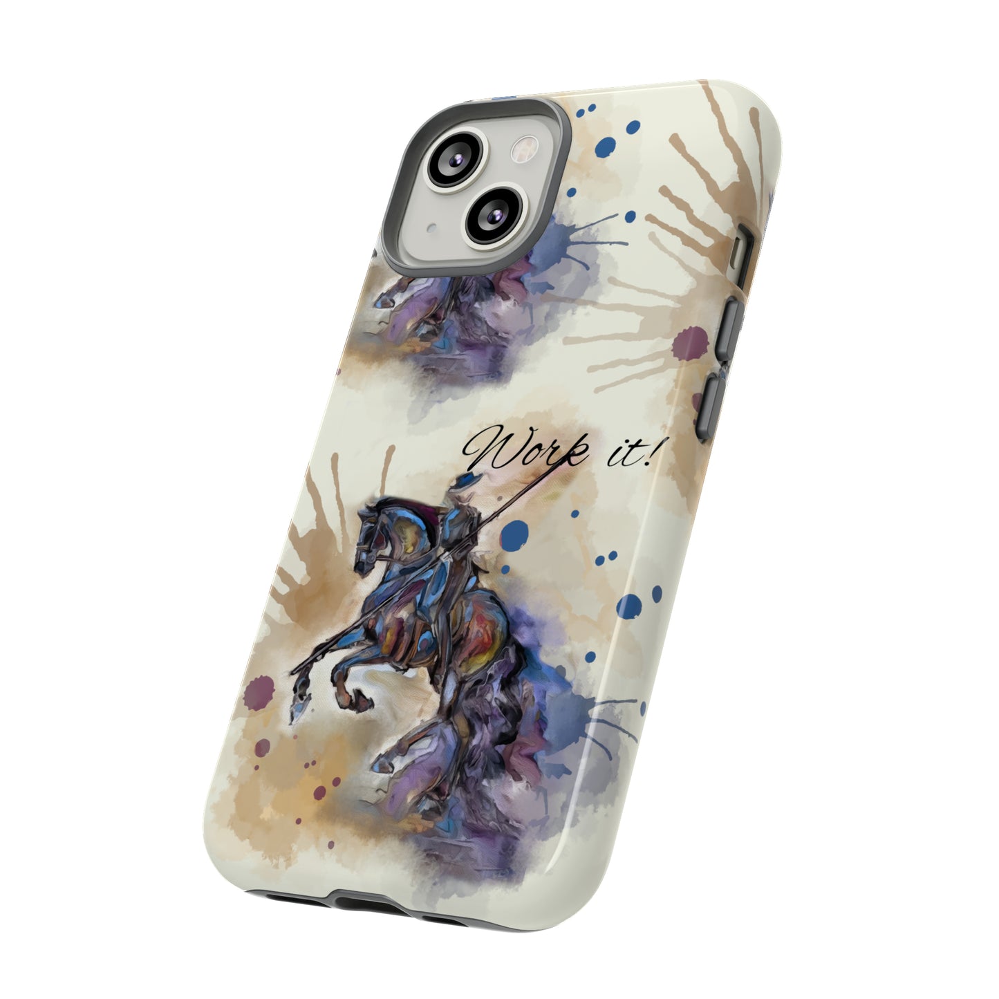 Working Equitation Watercolor Horse Horse Lover Gift Study Tough Case Phone Case.